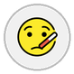 face with thermometer