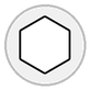 white hexagon