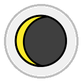 waning crescent moon