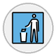 litter in bin sign