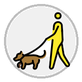 person with dog