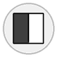 square with left half black