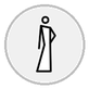 stick figure with dress leaning right