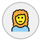 woman: curly hair