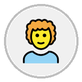 man: curly hair