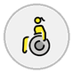 woman in manual wheelchair