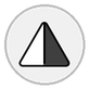 up-pointing triangle with right half black