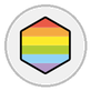 rainbow hexagon