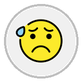 anxious face with sweat