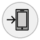 mobile phone with arrow