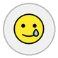 smiling face with tear