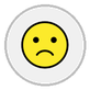 slightly frowning face
