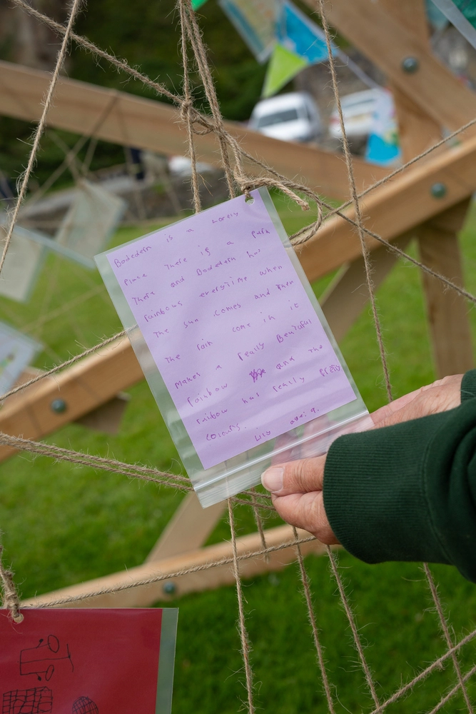 Front of postcard by , age 