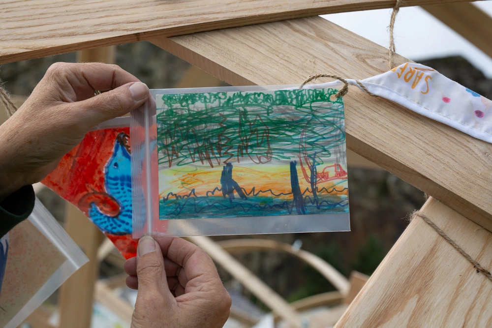 Front of postcard by , age 