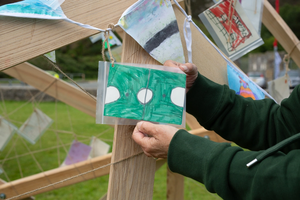 Front of postcard by , age 