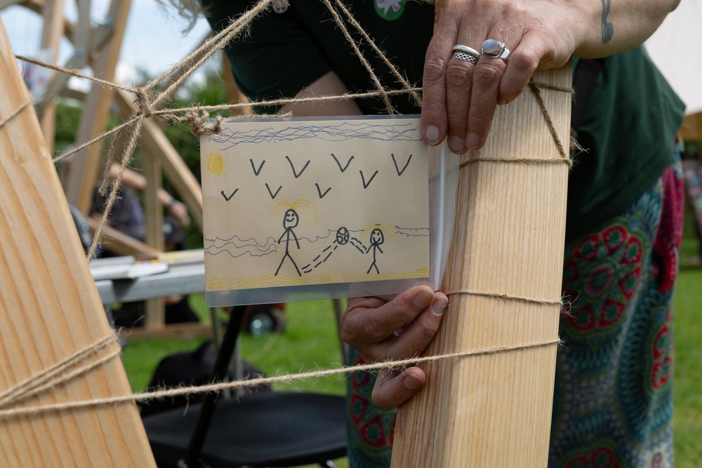 Front of postcard by , age 