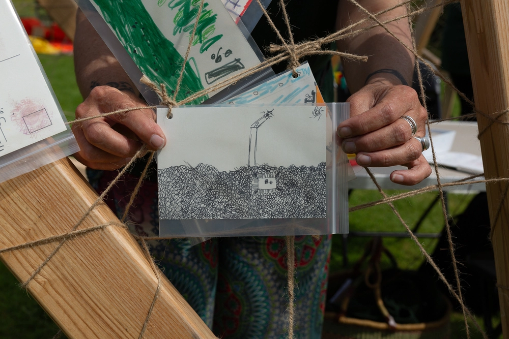 Front of postcard by , age 