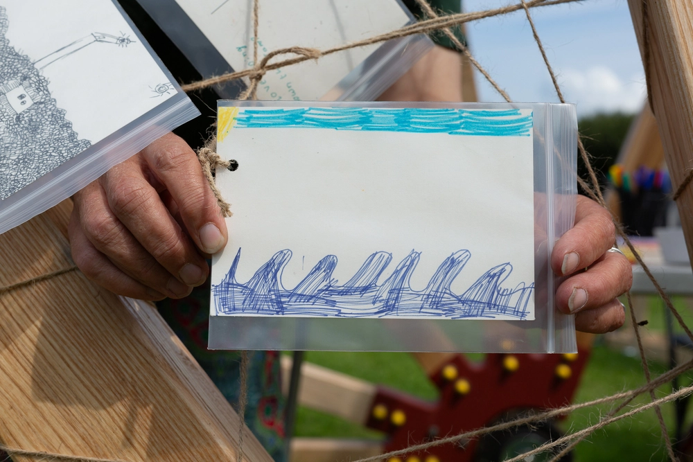 Front of postcard by , age 