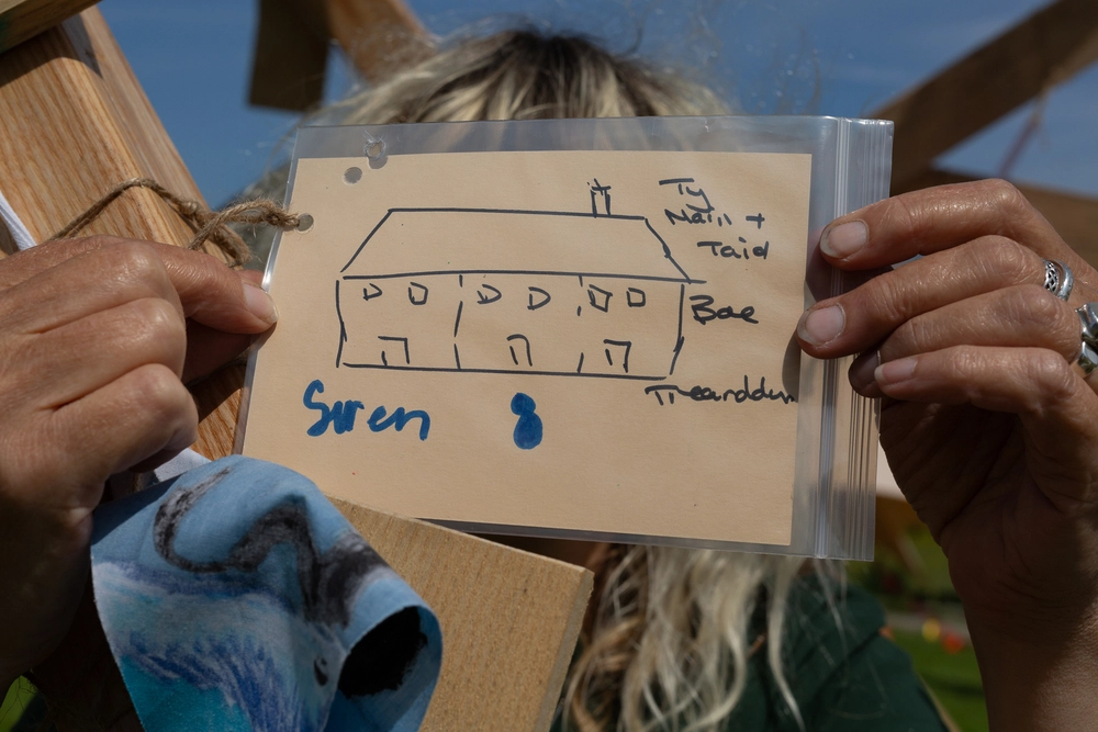 Front of postcard by , age 