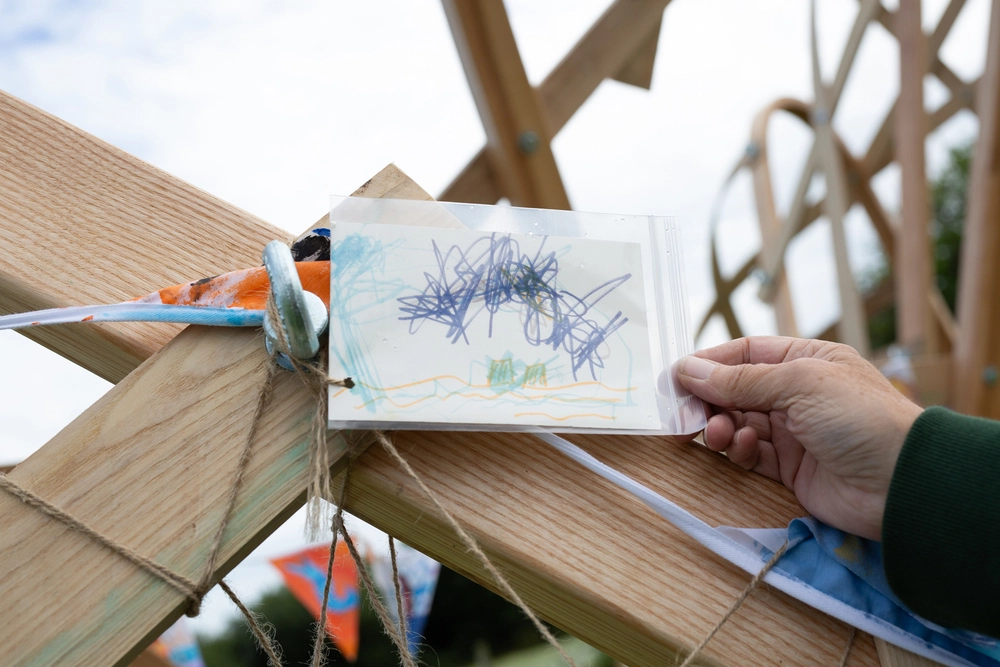 Front of postcard by , age 