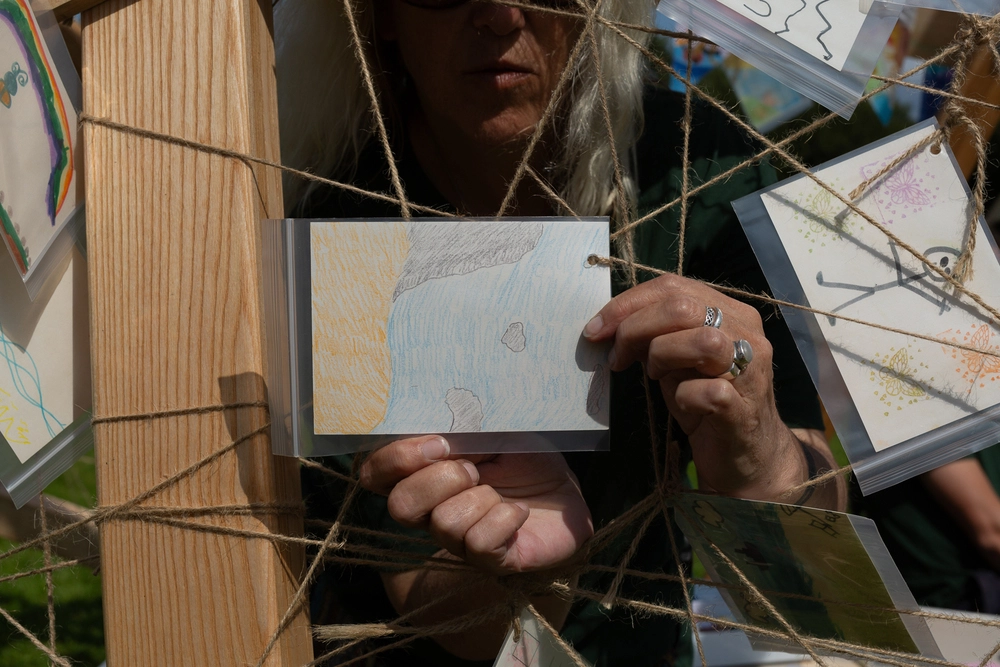 Front of postcard by , age 