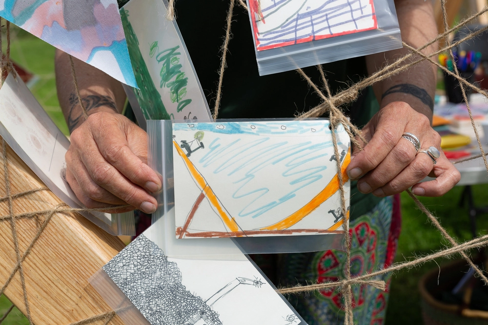 Front of postcard by , age 