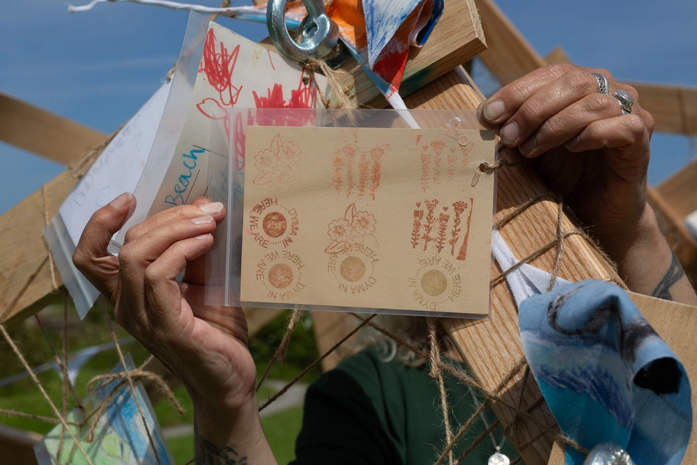 Back of postcard by , age 