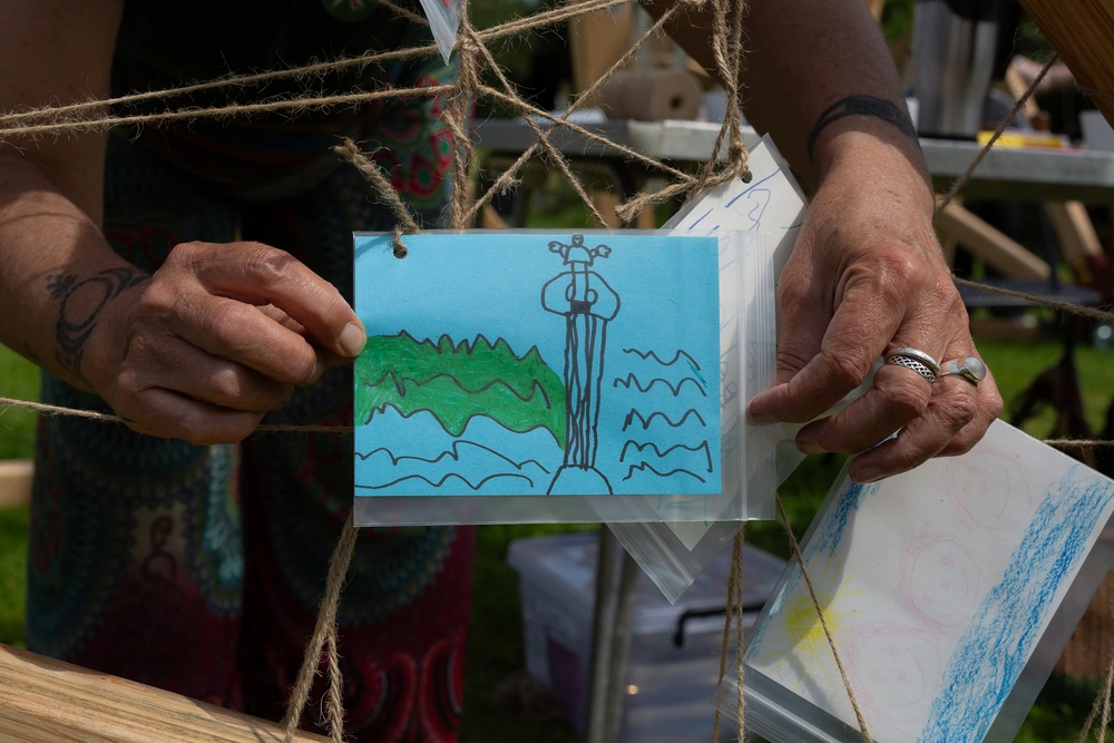 Front of postcard by , age 