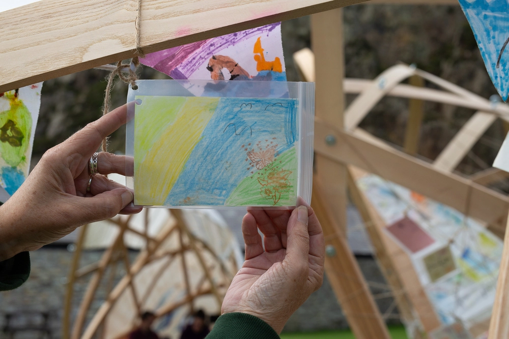 Front of postcard by , age 