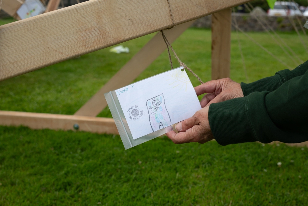 Front of postcard by , age 